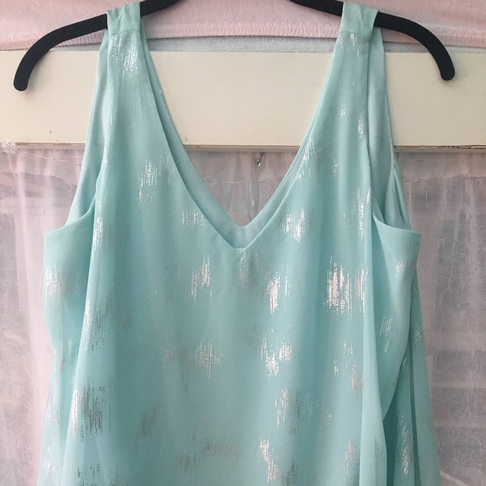 Mint and Silver Tank